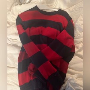 Red and Navy blue Brandy Melville striped sweater